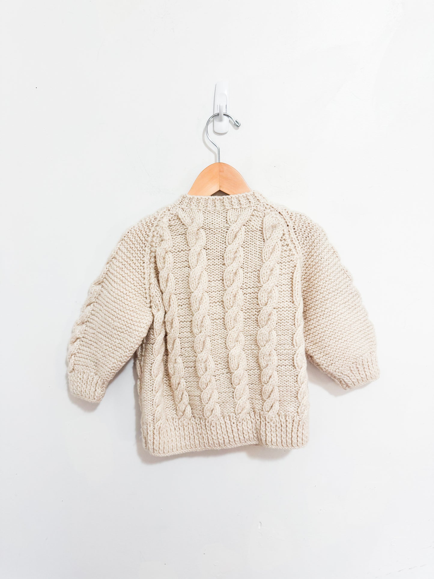 Handknit Fisherman Cardi 3-4 years