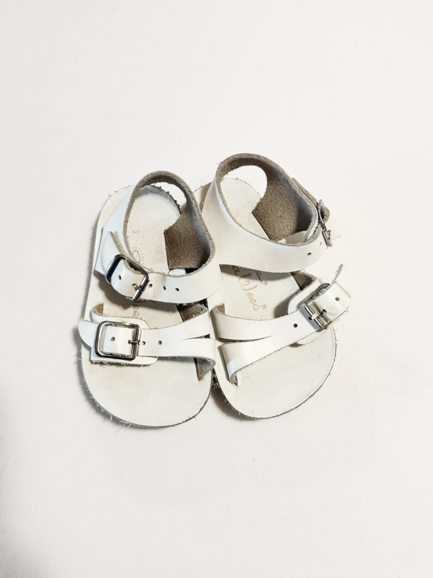 Saltwater White Sandals size 3C