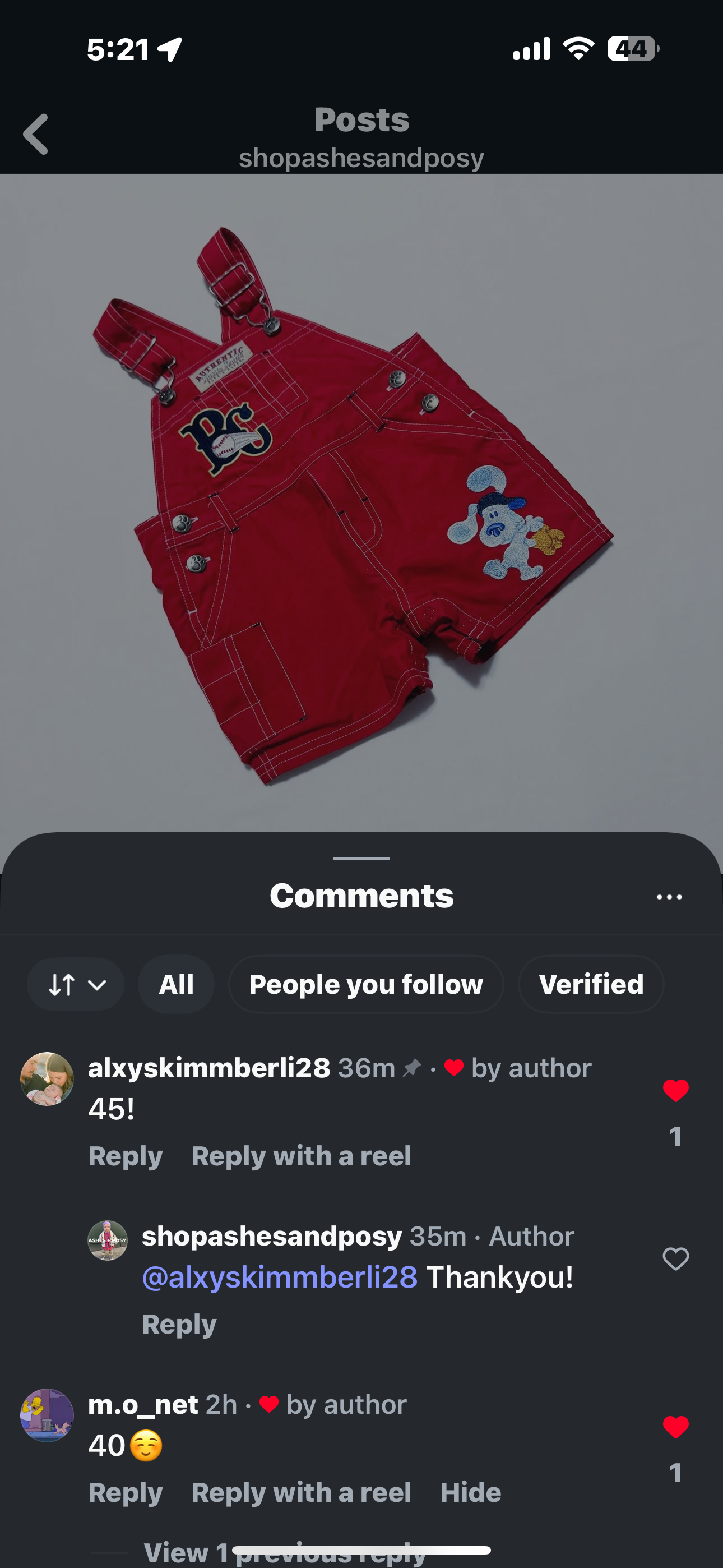 Blues Clues Shortalls