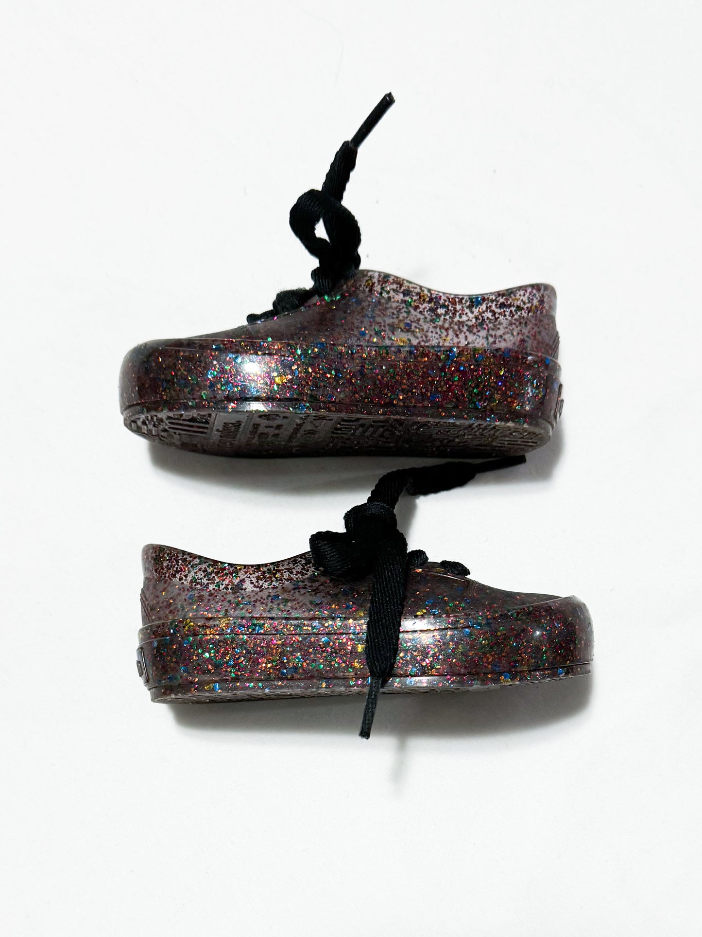 Mini Melissa Sparkly Jelly Lace-Up Shoes 4/5US