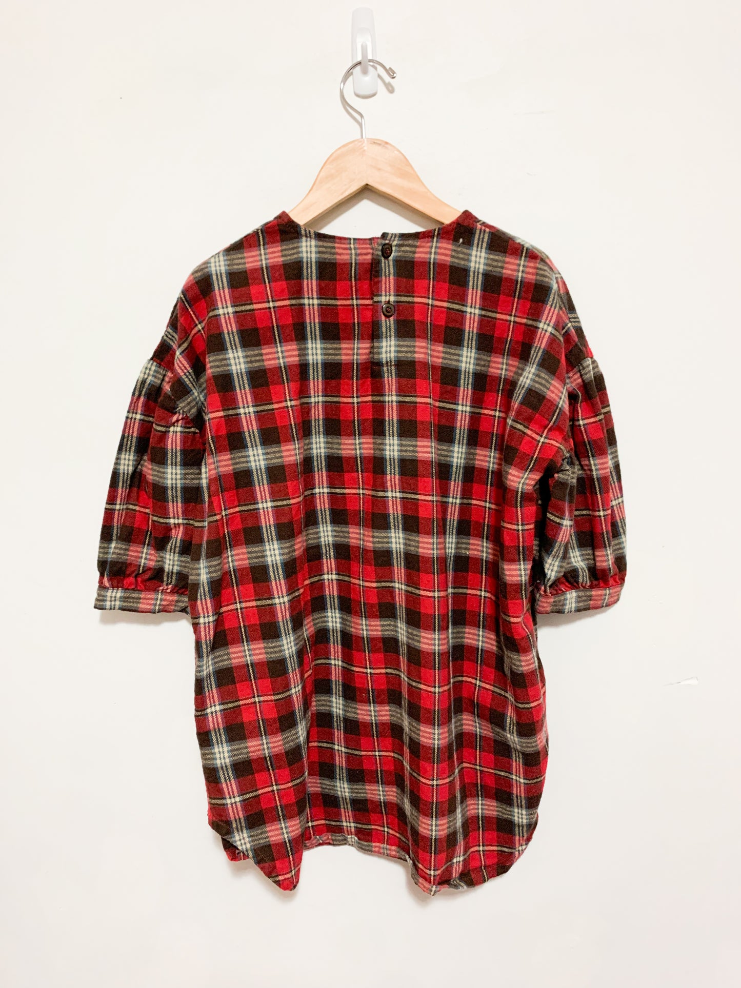 Cotton Candy Plaid Flannel Tunic 7-10 years