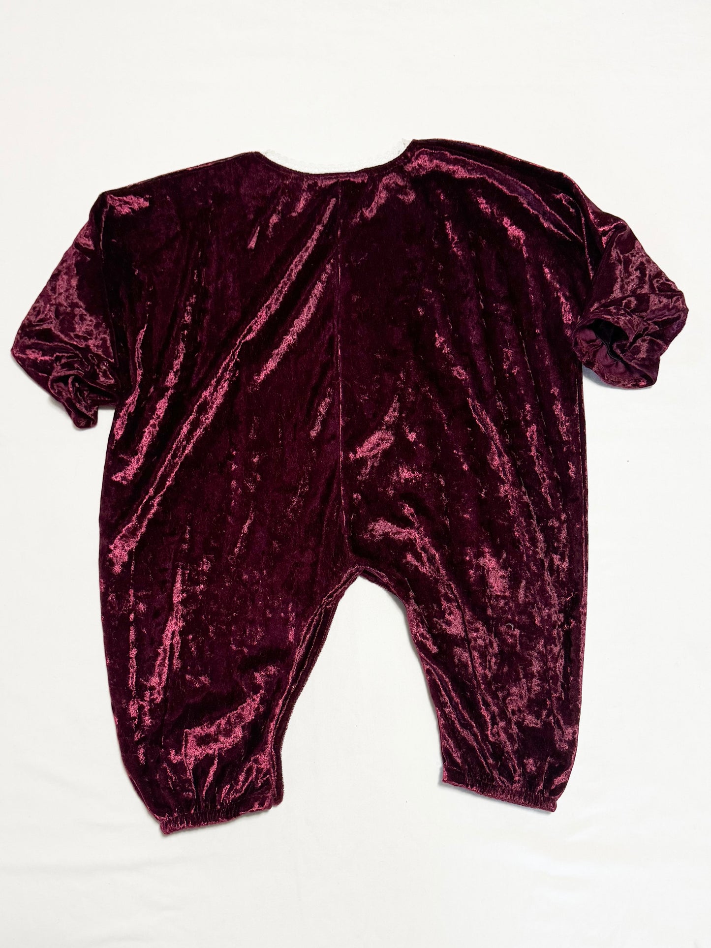 Vintage Mini Pop by Reitmans Crushed Velvet Bubble Romper 12-18 months