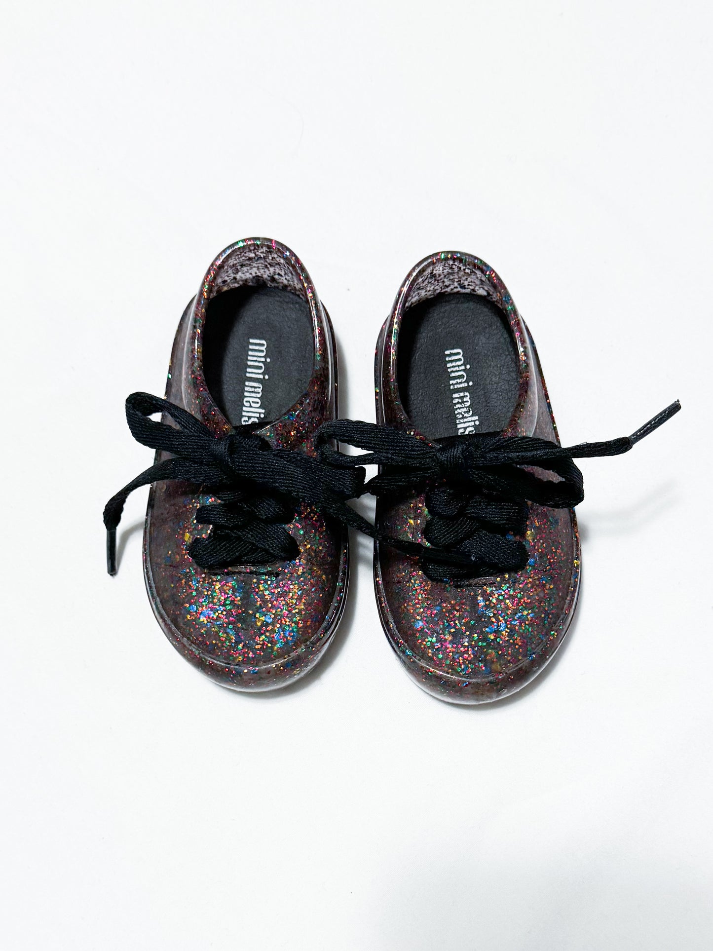 Mini Melissa Sparkly Jelly Lace-Up Shoes 4/5US