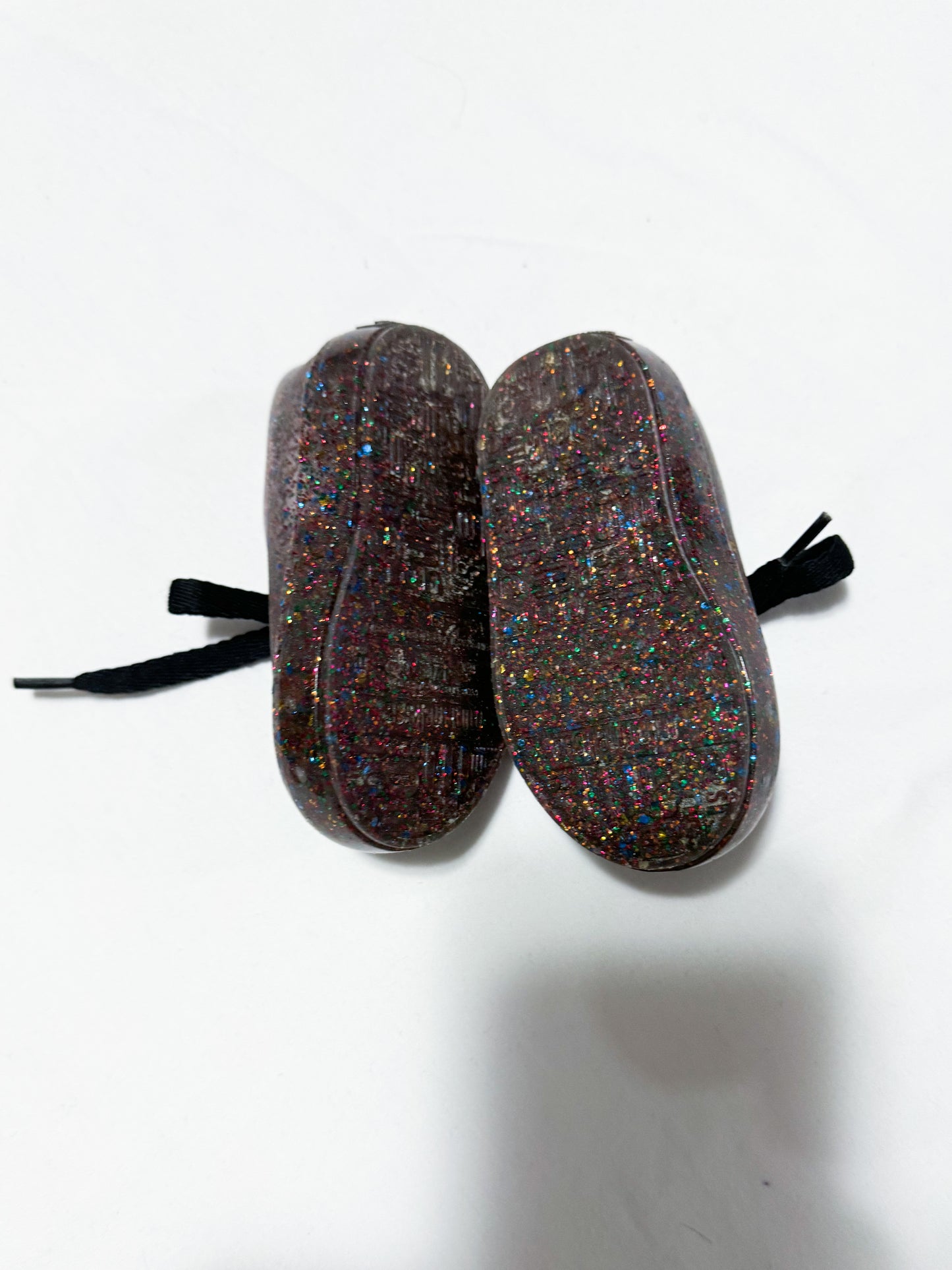 Mini Melissa Sparkly Jelly Lace-Up Shoes 4/5US