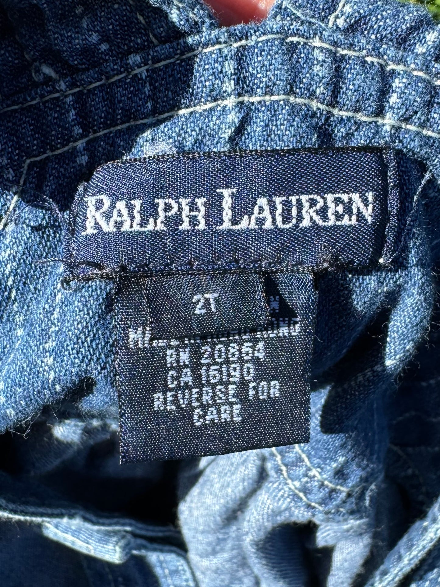 Vintage Ralph Lauren Polo Chambray Pin-Stripe Skirtall 2T