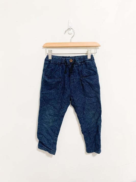 Zara Soft Twill Paper Bag Pants 3-4 years