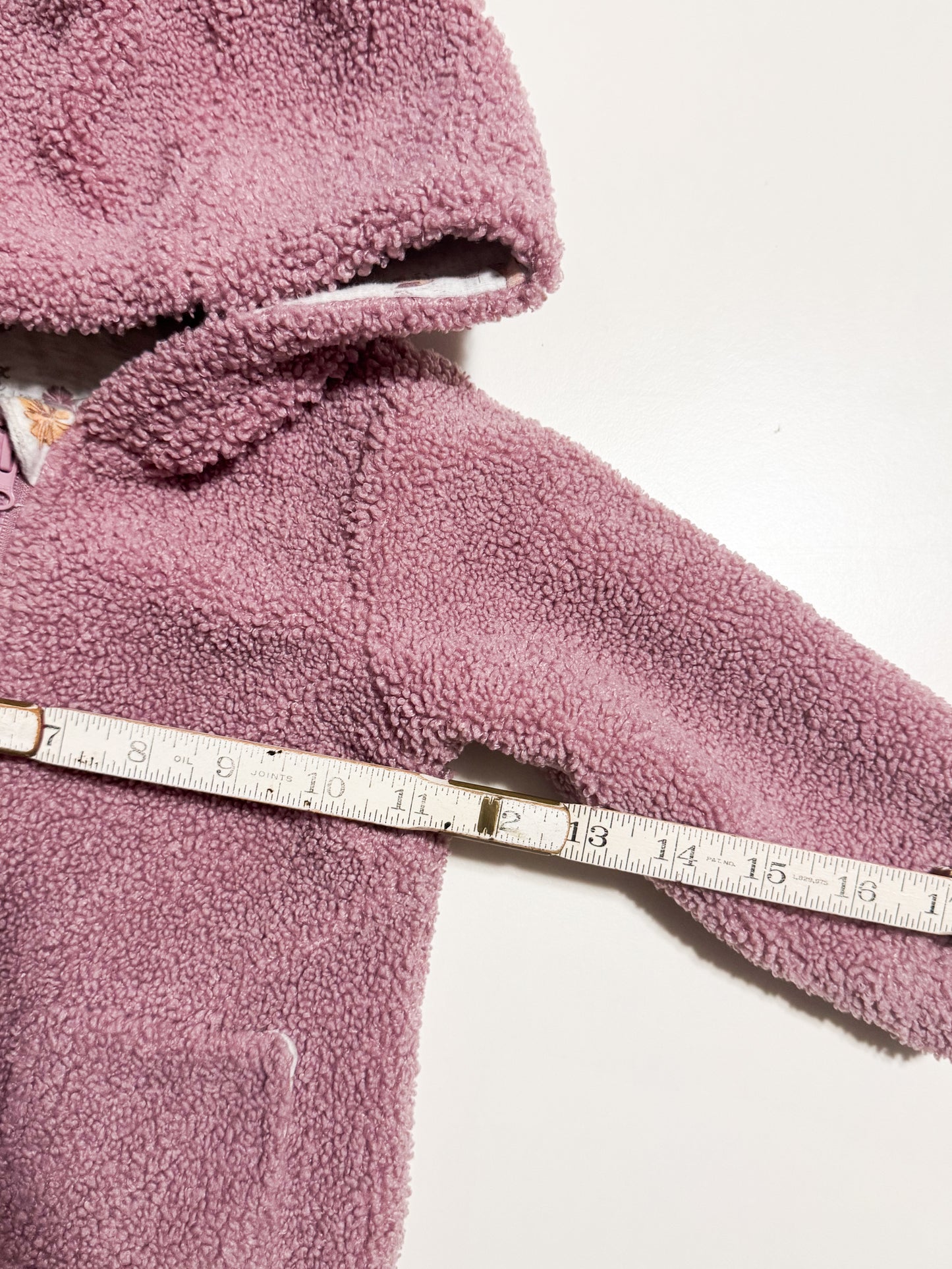 Deux par Deux lined Hooded Zipup Sweater size 18-24 months