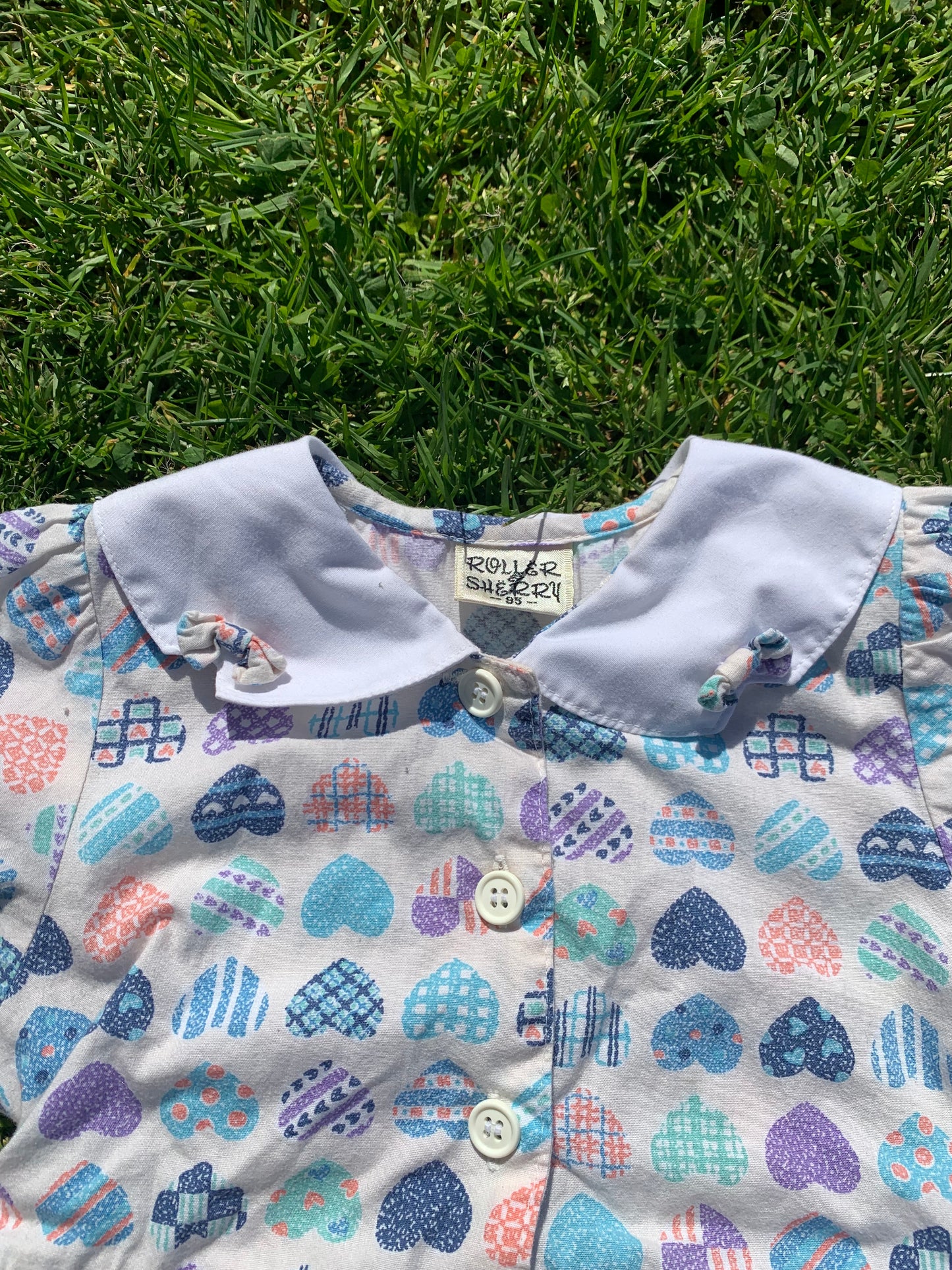 Vintage Roller & Sherry Heart Print Dress 18-24 months