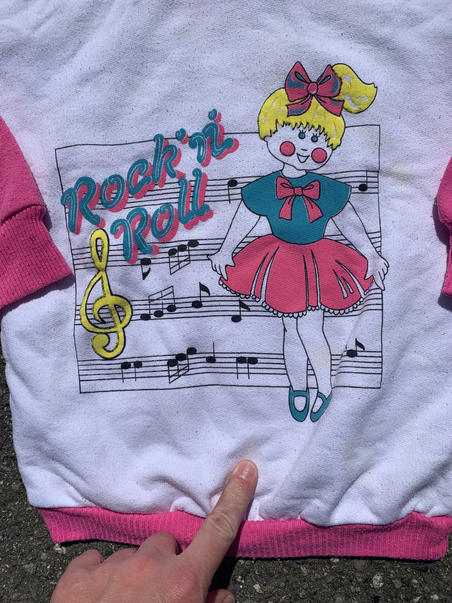 Vintage Sears Rock’n’Roll Crewneck Sweatshirt 2-4 years