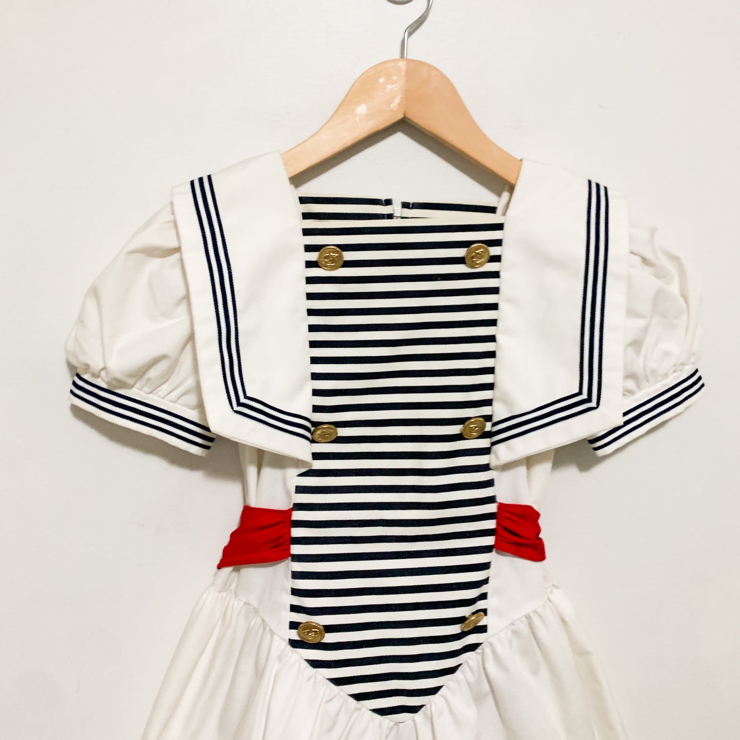 Vintage Puffed Sleeve Sailor Dress 5-7 years