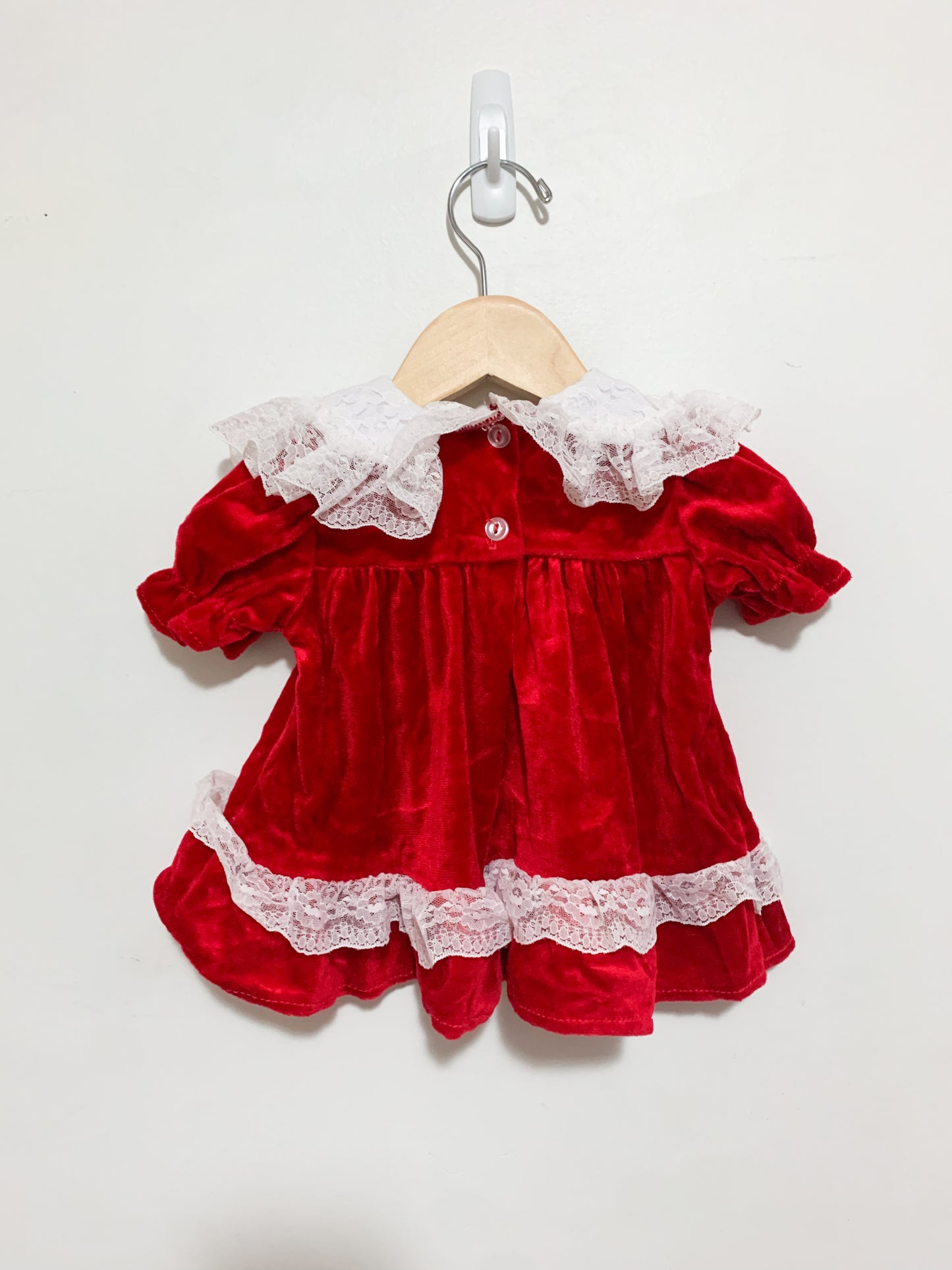 Vintage Little Beauty Velour Dress 3-6 months