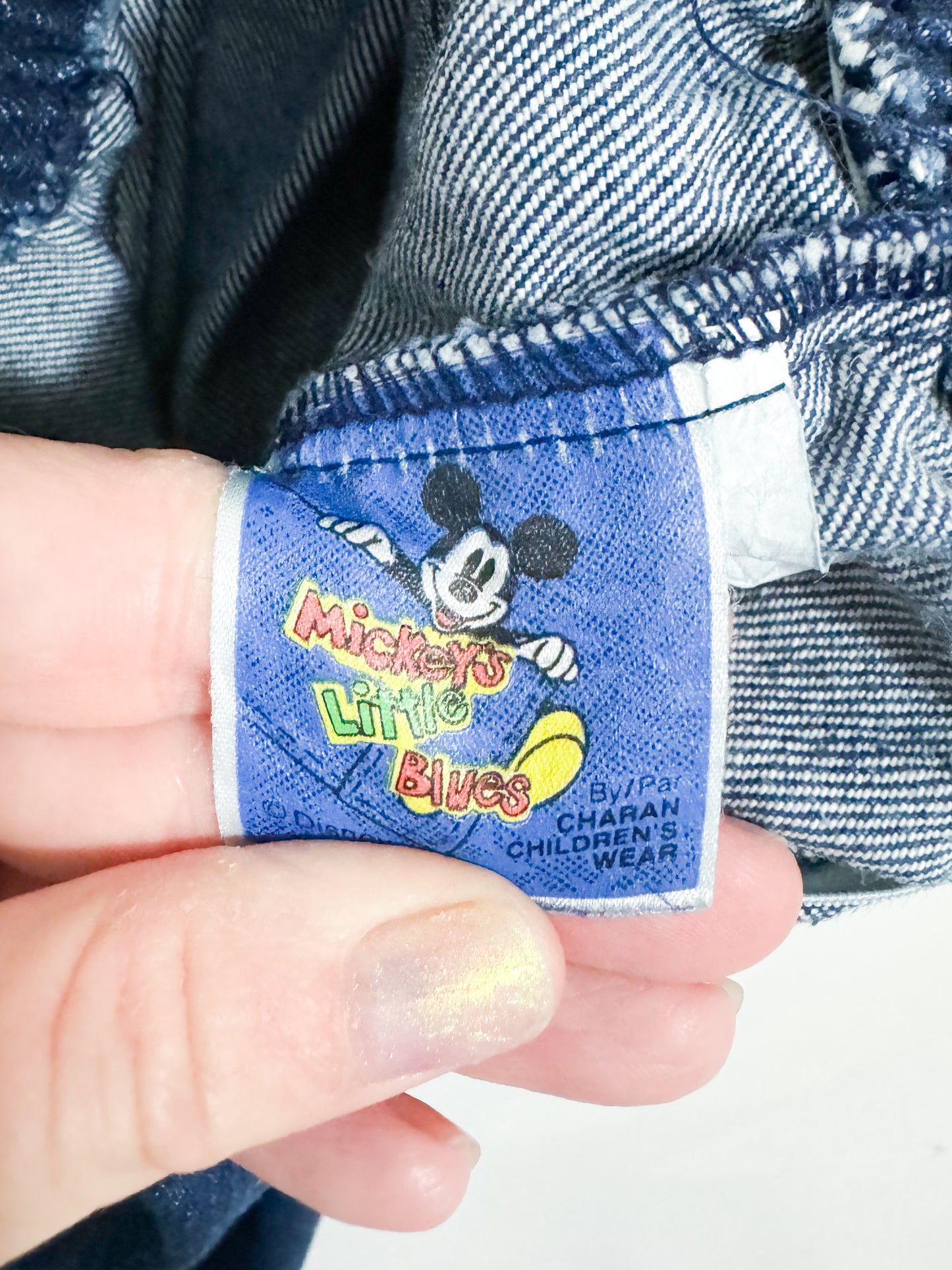 Vintage Disney Mickey Denim Joggers 6 years