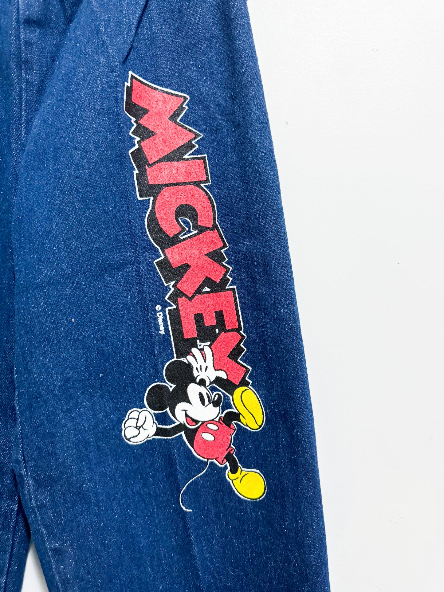 Vintage Disney Mickey Denim Joggers 6 years