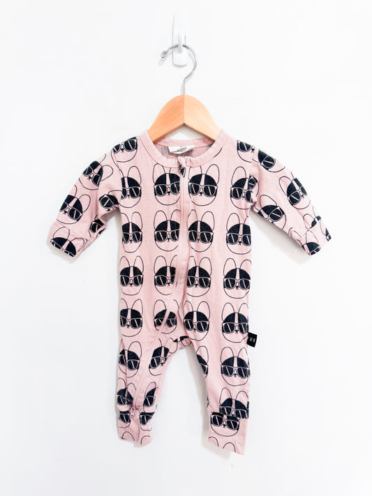 Hux Baby AOP Puppy Zip-Up Sleeper 3-6 months