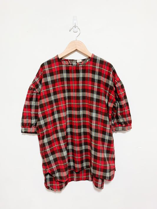 Cotton Candy Plaid Flannel Tunic 7-10 years