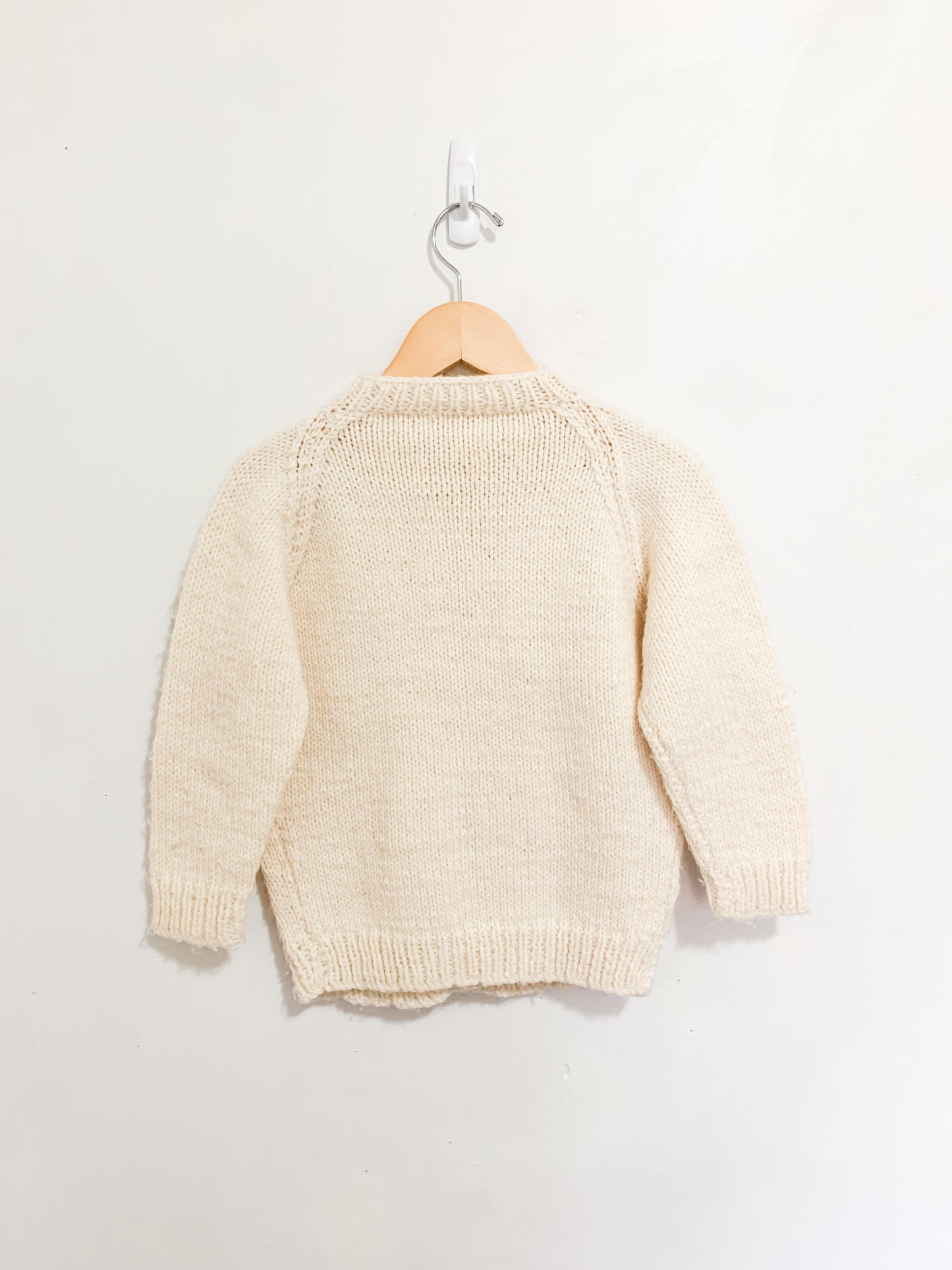 Handknit Cream Cardigan 6-8 years