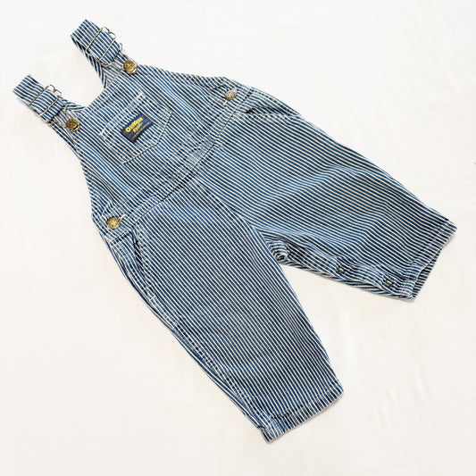 Osh hickory striped overalls 12 months