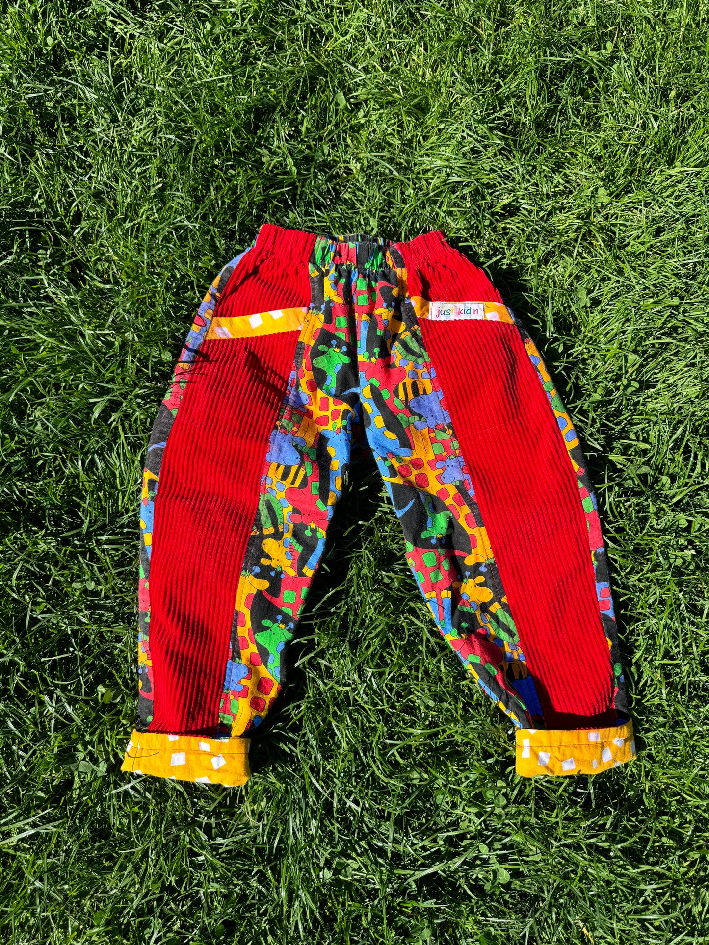 Vintage Just Kid’n Giraffe Reversible Bubble Pants 3-4 years