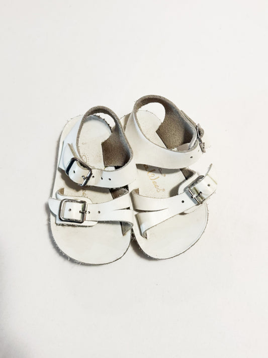 Saltwater White Sandals size 3C