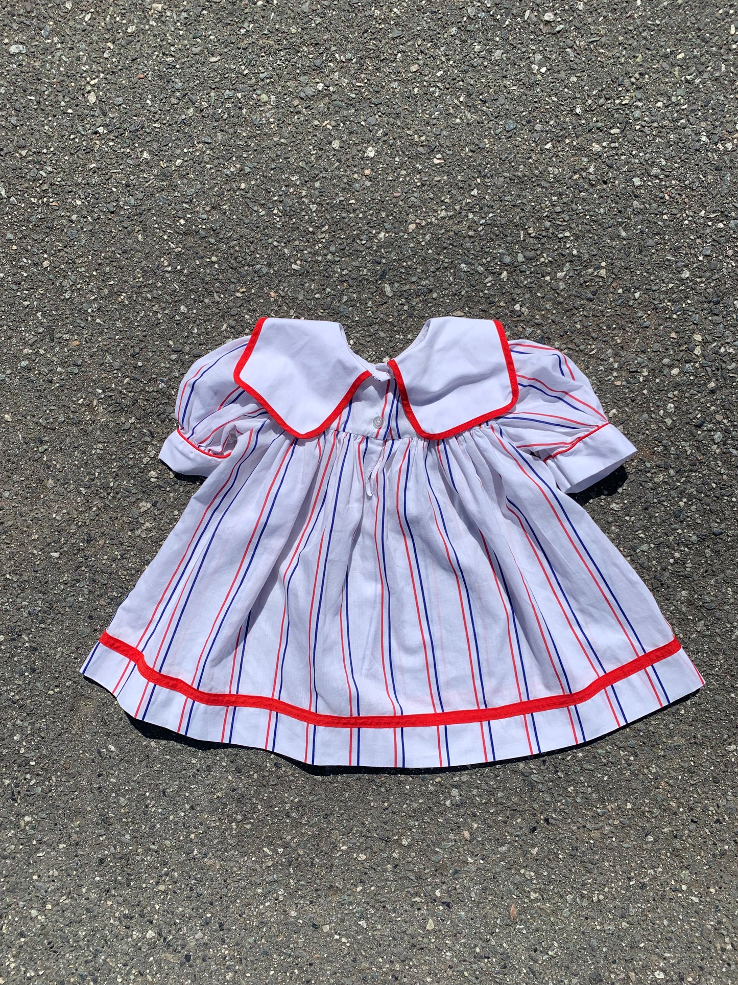 Vintage Chuckles Sailor Striped Dress 2 years