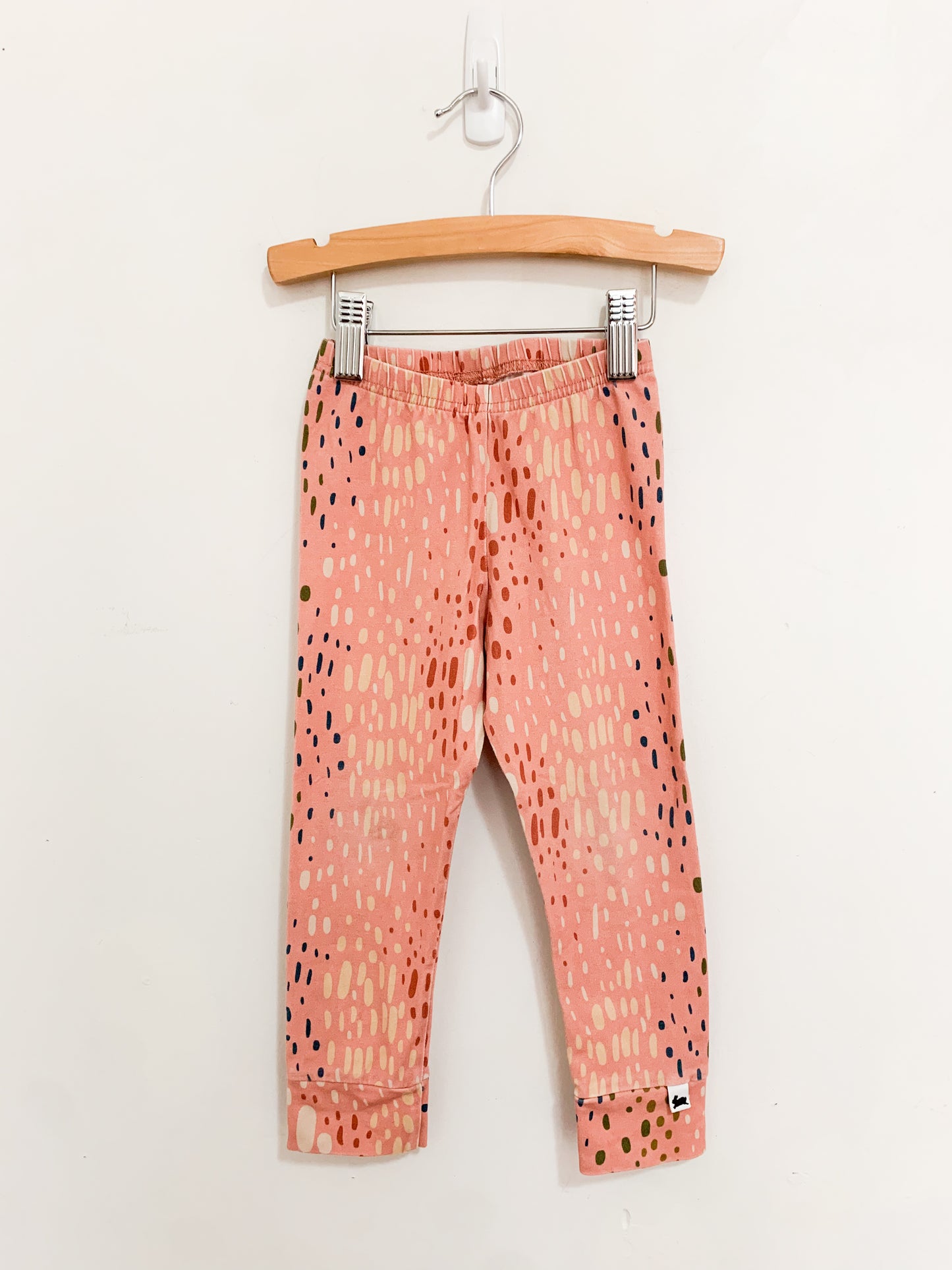 Little & Lively Pebble Pattern Pink Leggings 2T