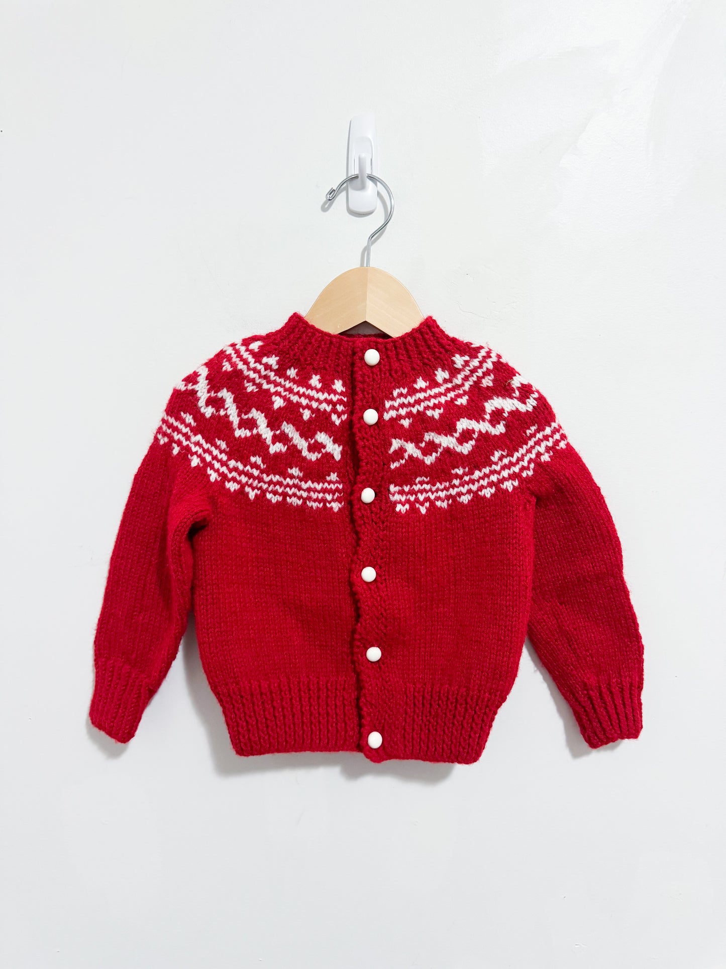 Handknit Fairisle Cardigan 1-2 years