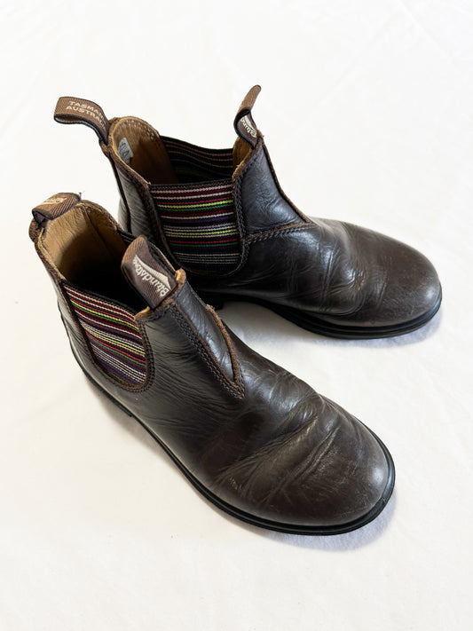 Blundstones Brown Striped Elastic Blunnies Youth Size 2Y AUS/3Y US