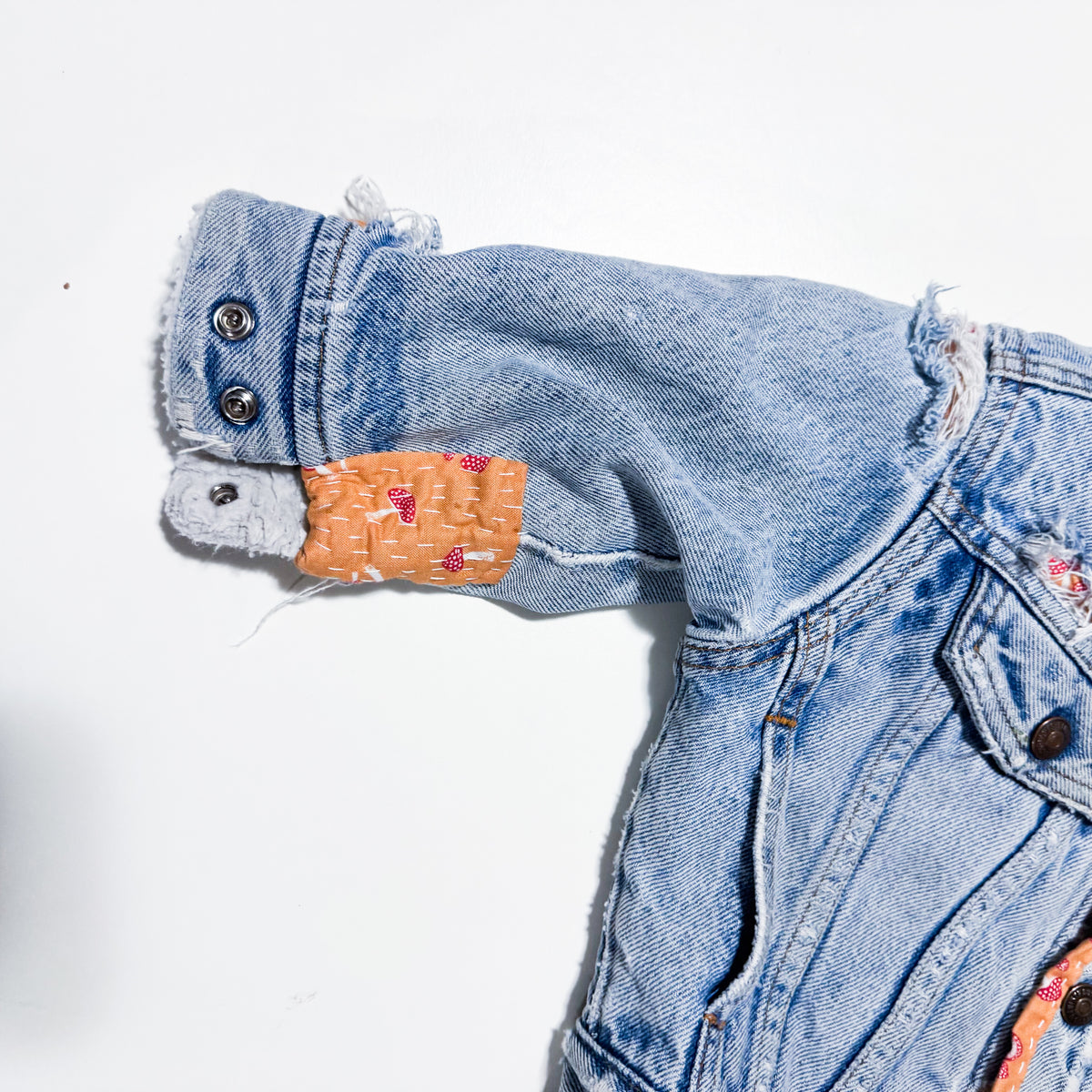 Vintage Levi’s Mended Trucker Jacket size 12-18 months