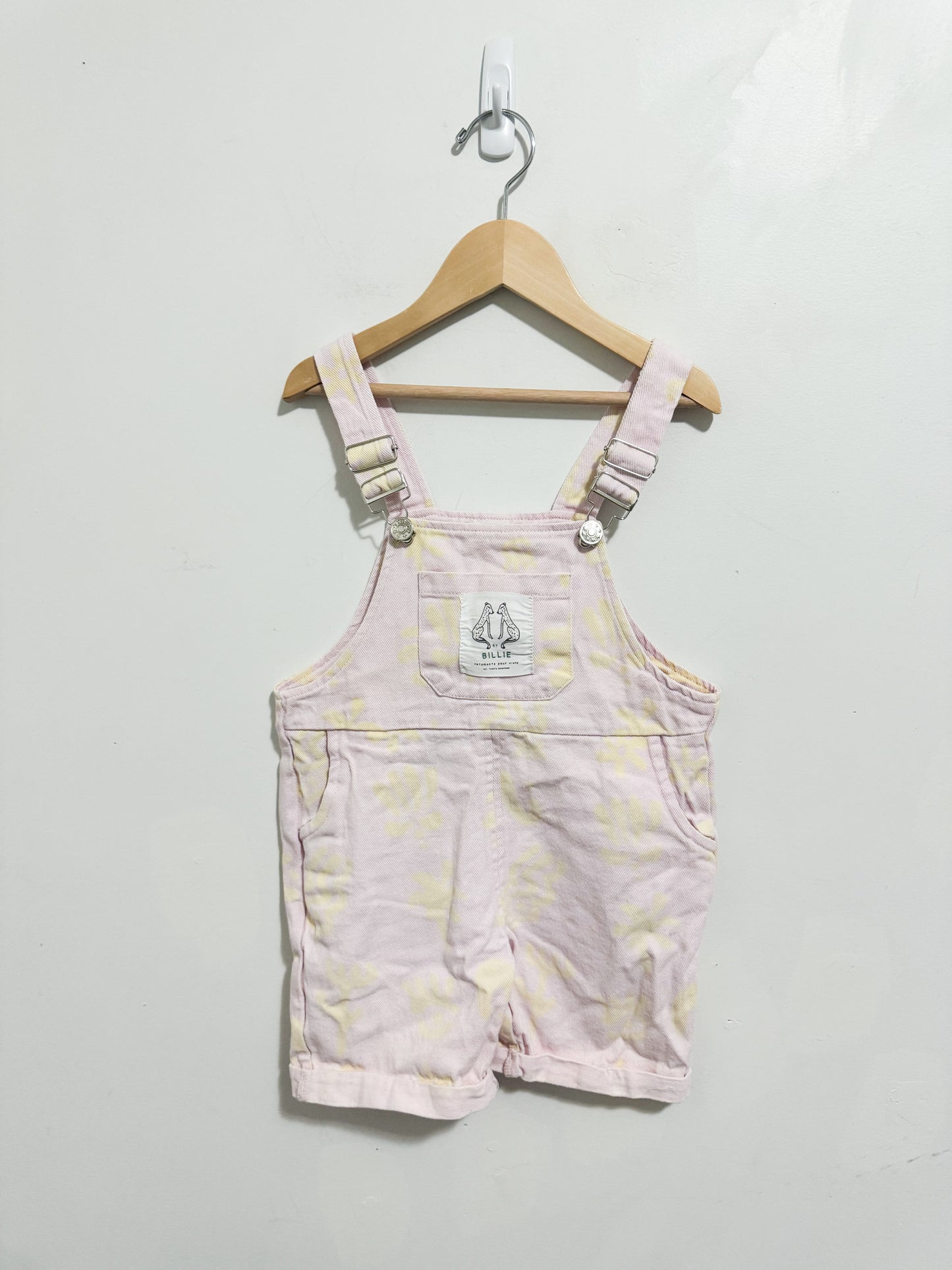 By Billie AOP Pink Shortalls 3-4 years