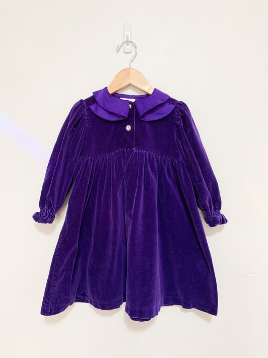 Vintage Please Mum Satin + Velvet Dress 1-2 years