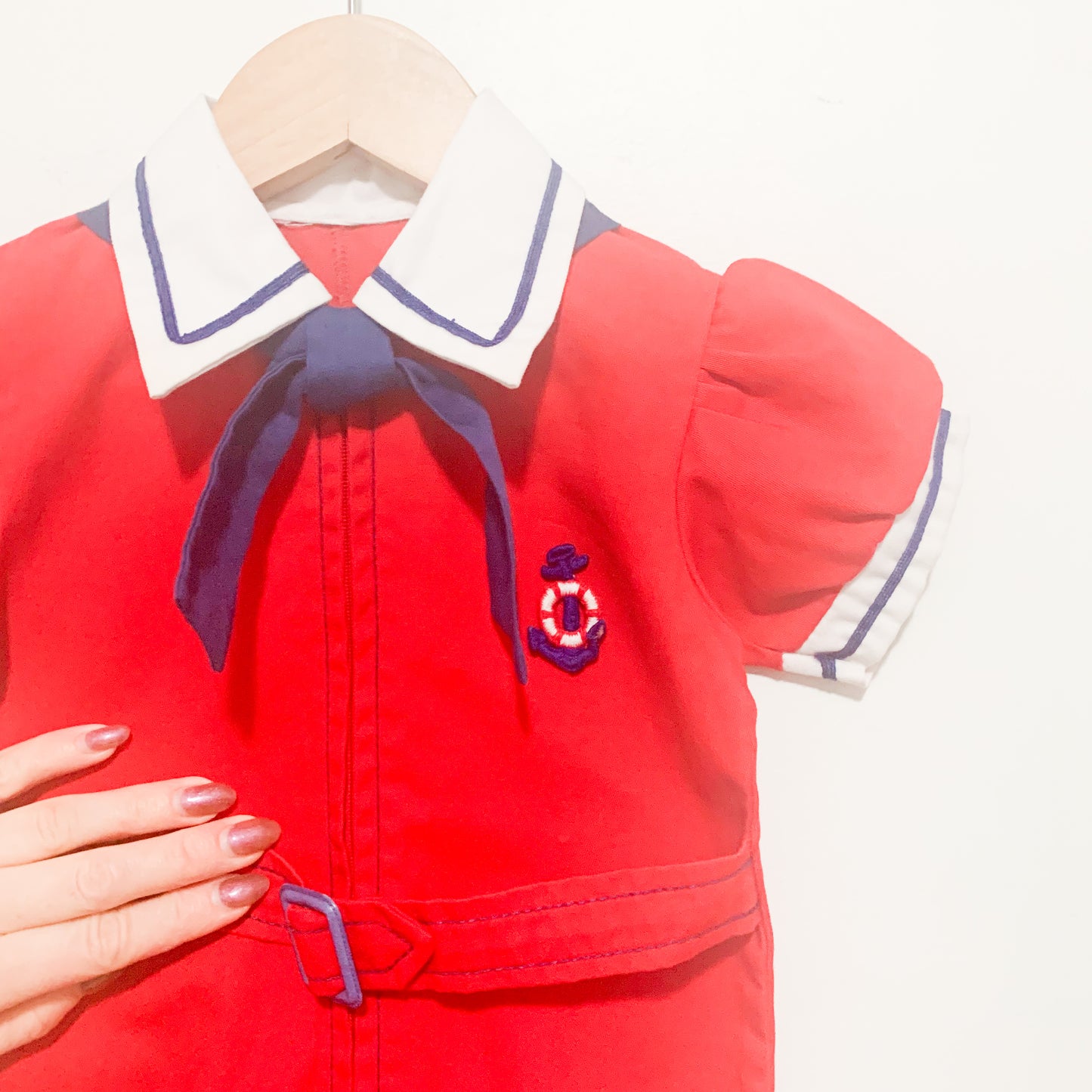 Vintage Nautical Red Jumpsuit 2 years