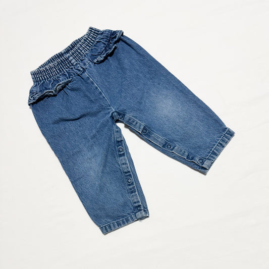 Ruffled jeans