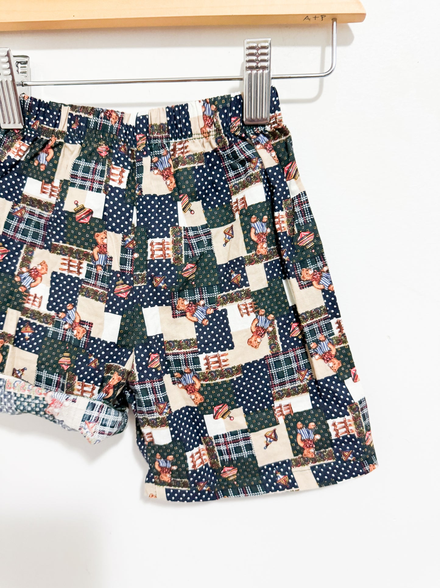 Vintage AOP Teddy Bear Shorts 18 months