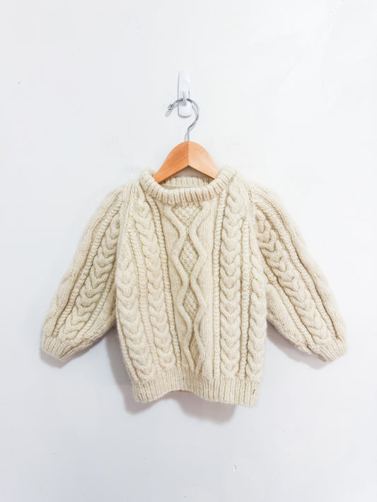 Handknit Wool Fisherman’s Sweater 2-4 years