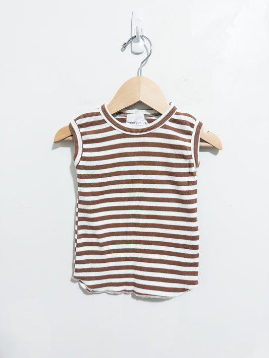 Kindly Striped Ribbed Tank Top 1-2 years