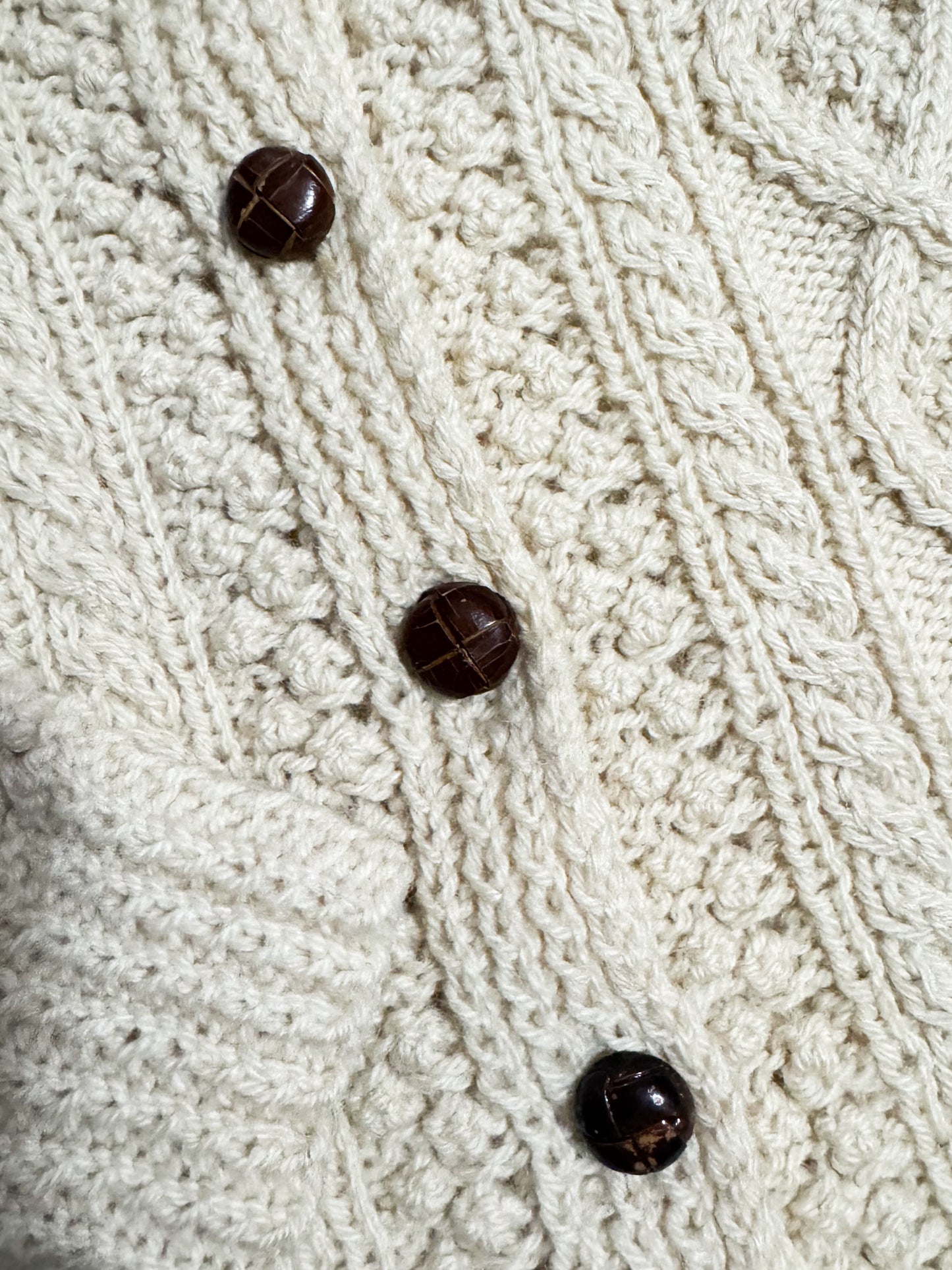 Vintage Wool Fisherman Cardigan 4-6Y