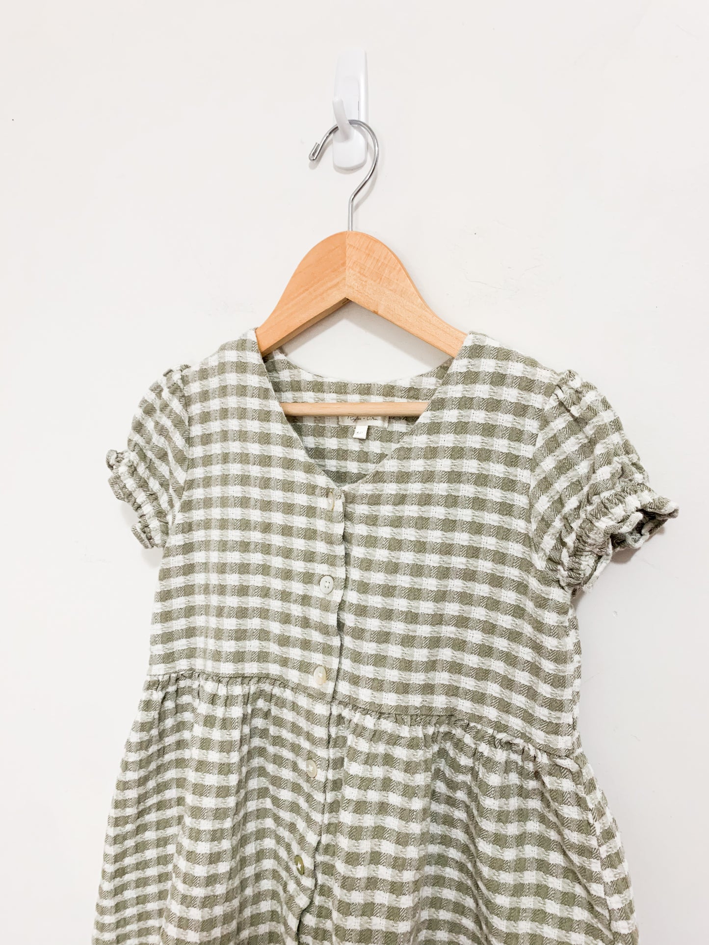 Rylee + Cru Checkered Cotton Dress 4-5 years