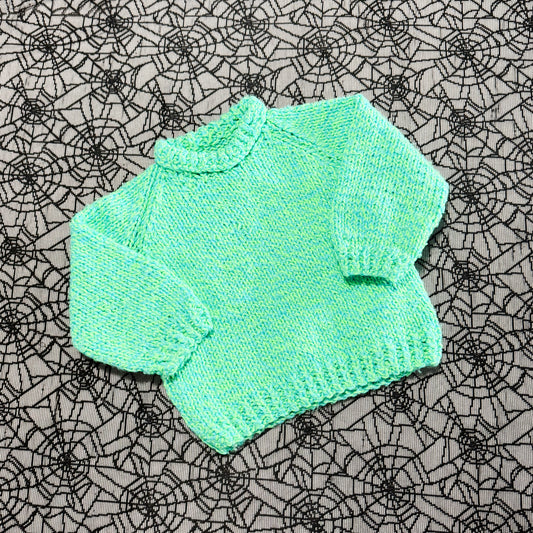Handknit Neon Raglan sweater