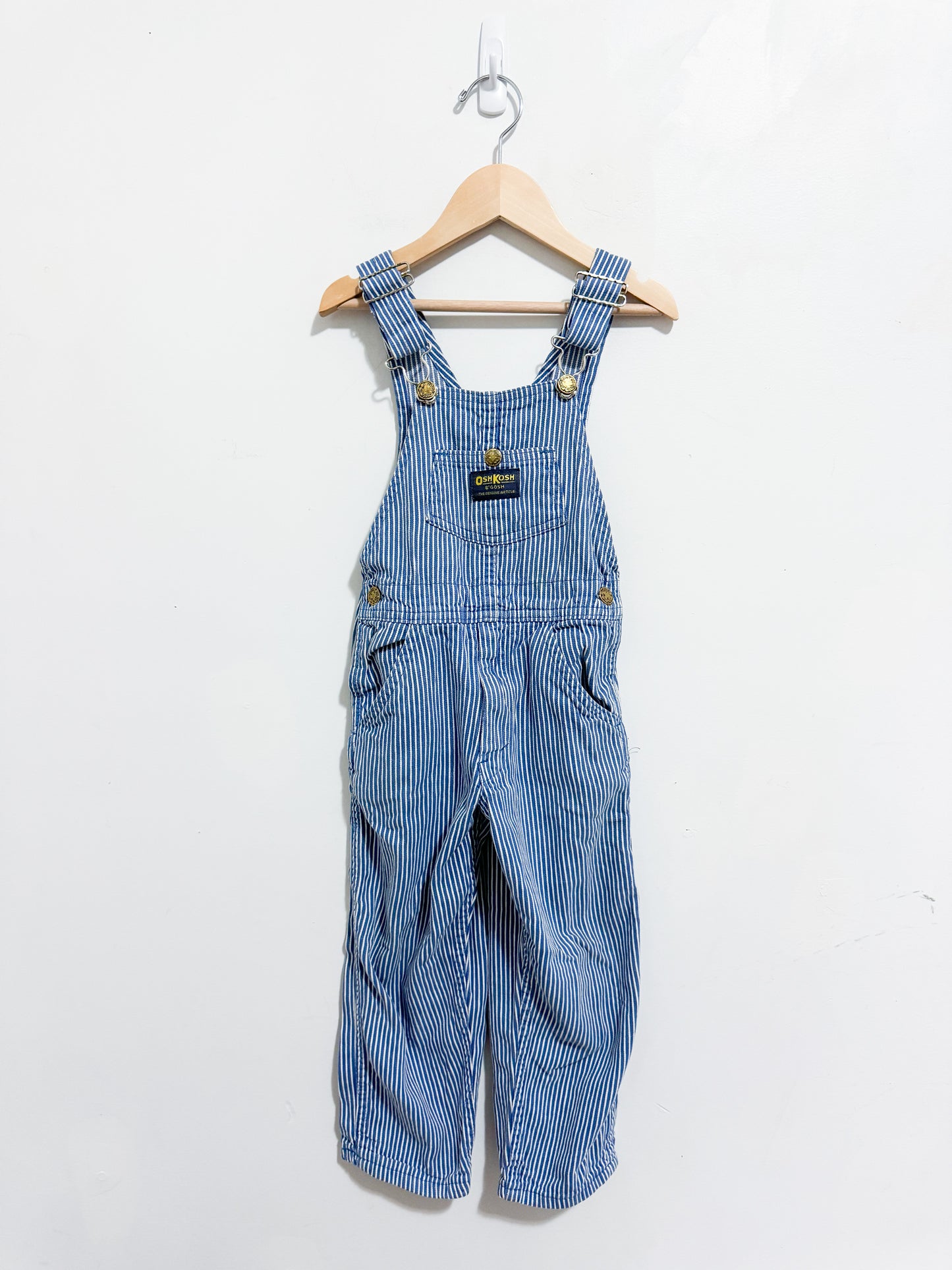 Vintage Oshkosh Hickory Striped Overalls 4T