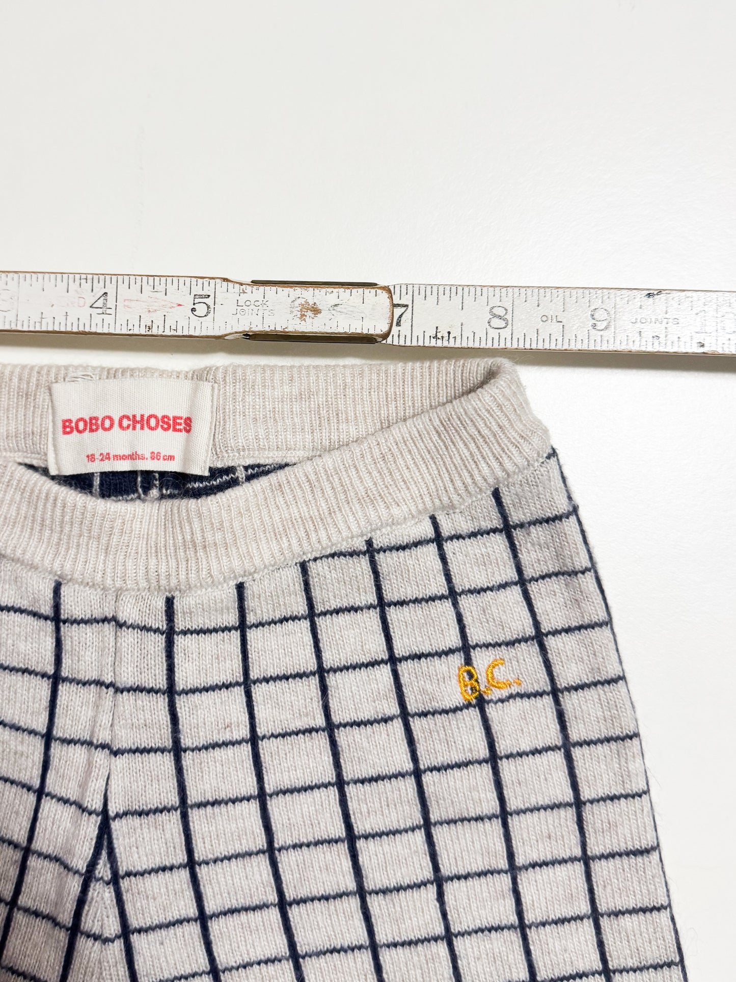 Bobo Choses Knit Grid pants 18-24 months