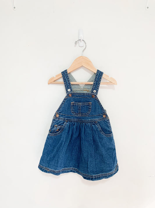 Y2K Baby Gap Chambray Pinafore Dress 6-12 months