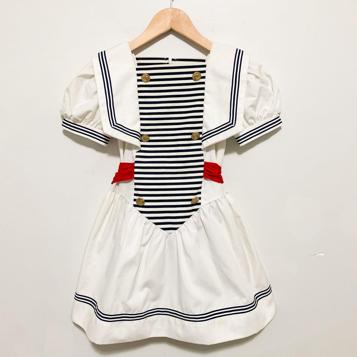 Vintage Puffed Sleeve Sailor Dress 5-7 years