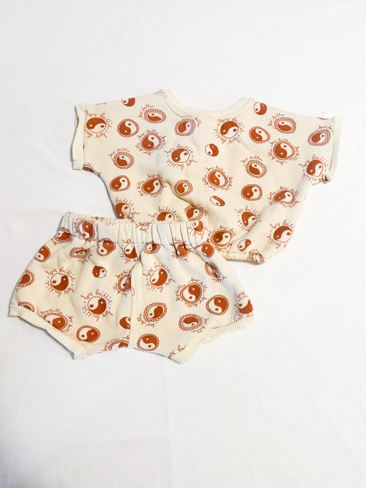 By Billie AOP Cotton Top + Bloomer Set 4T