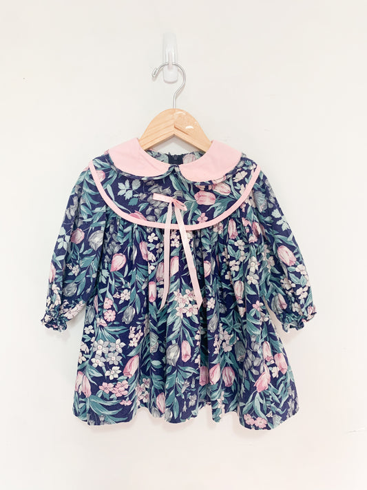 Vintage Little Beauty Spring Floral Dress 1-2 years