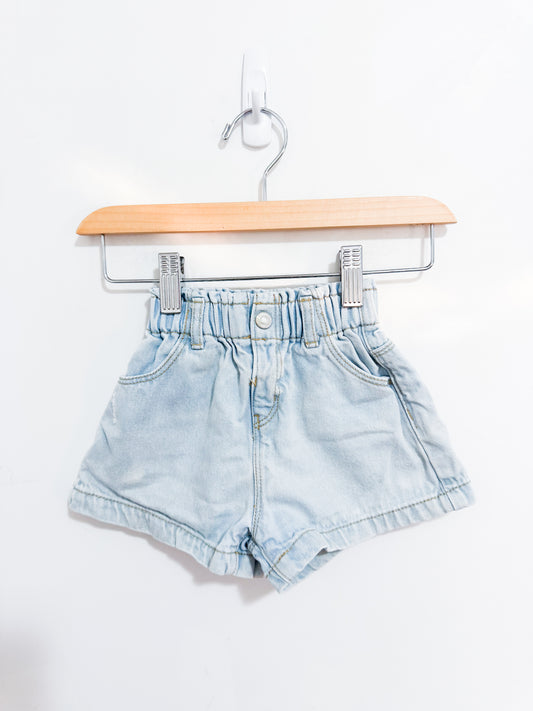 Zara Denim Paperbag Shorts 2-3 years