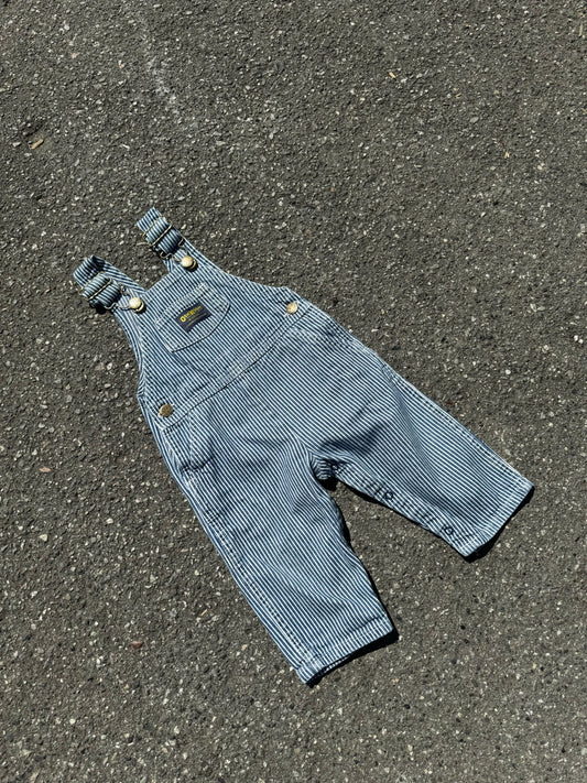 Vintage Oshkosh Hickory Striped Overalls 18 months