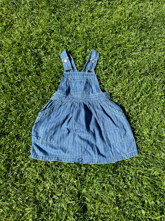 Vintage Ralph Lauren Polo Chambray Pin-Stripe Skirtall 2T