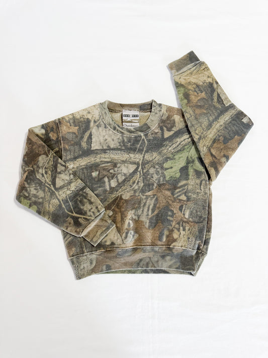 Vinty camo leaf raglan sweater