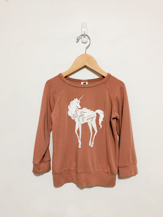 Little & Lively Unicorn Raglan Top 3-4 years