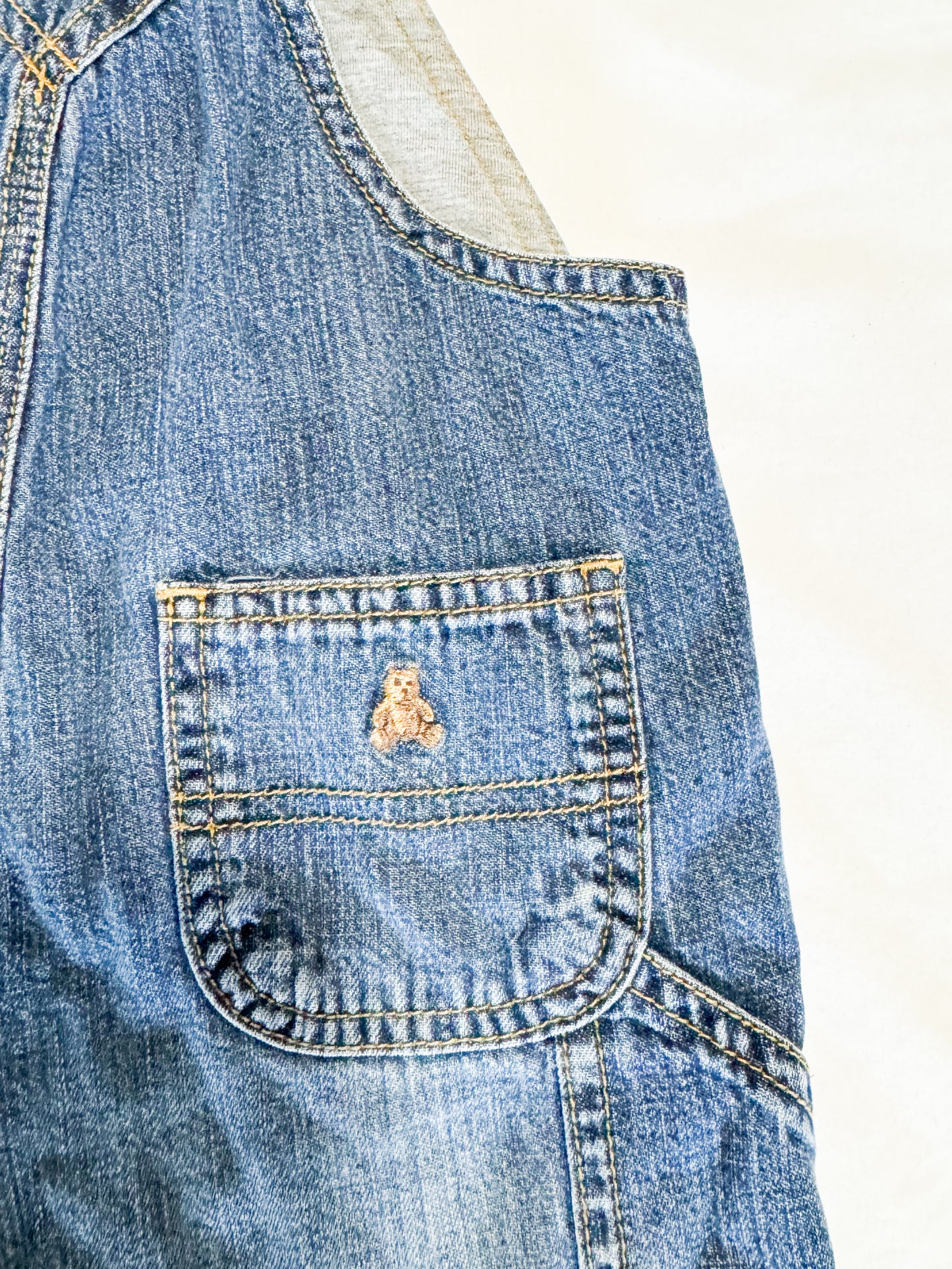 Vintage/Y2K Gap Denim Jersey Lined Overalls 1-2 years